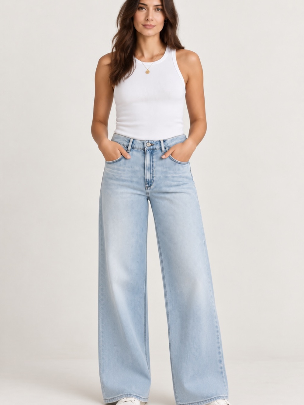 NWT Rag & Bone Logan Mid rise wide leg size 30 light wash